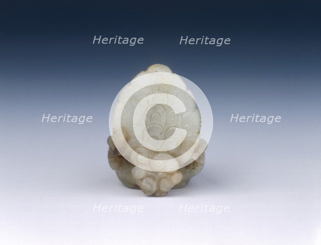 Jade peacock headdress finial, High Tang period, China, 684-756. Artist: Unknown