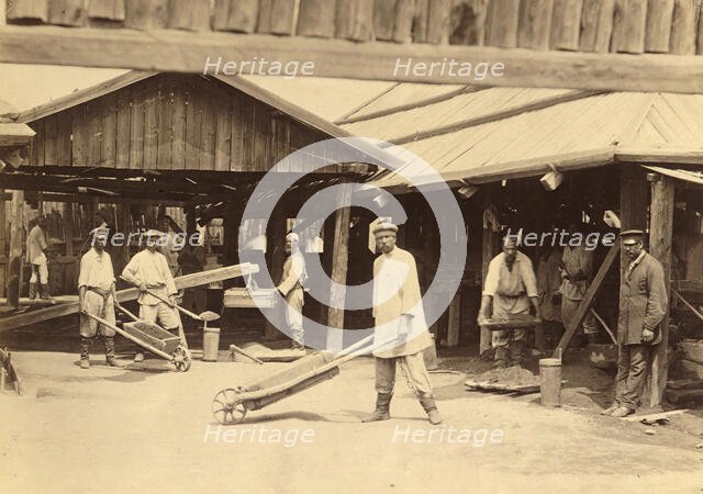 Indoor Work at the Old Algachinsk Silver and Lead Ore Enrichment Plant, 1891. Creator: Aleksei Kuznetsov.