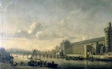 'View of the Seine with the South Facade of the Louvre Gallery', Paris, 1660. Artist: Reinier Zeeman