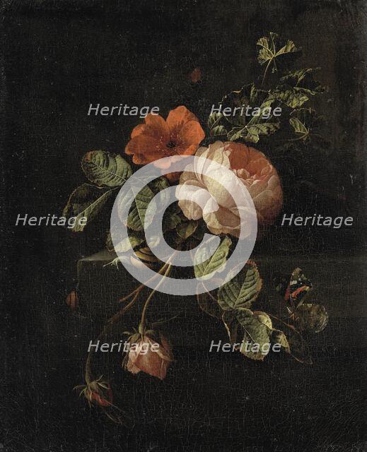 Still Life with Roses, 1670-1708. Creator: Elias Van Den Broeck.