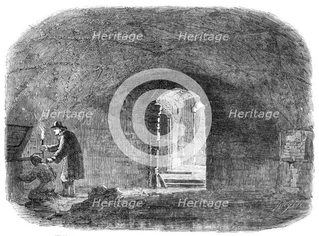 Subterranean Chamber beneath the House, No.1, Old Fish-Street, St. Paul's, 1854. Creator: Smyth.
