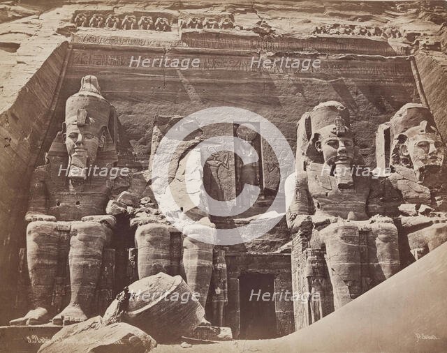 Great Temple of Ramsses II at Abu Simbel, 19th century. Creator: Pascal Sébah.