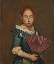 Portrait of a girl with a fan, ca 1725-1730. Creator: Ceruti, Giacomo Antonio (1698-1767).