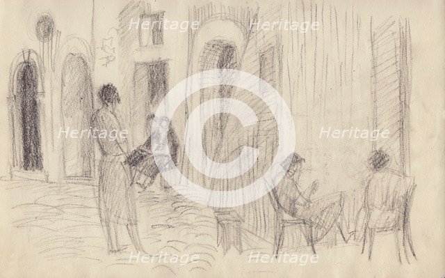 Street scene, Italy, c1950. Creator: Shirley Markham.