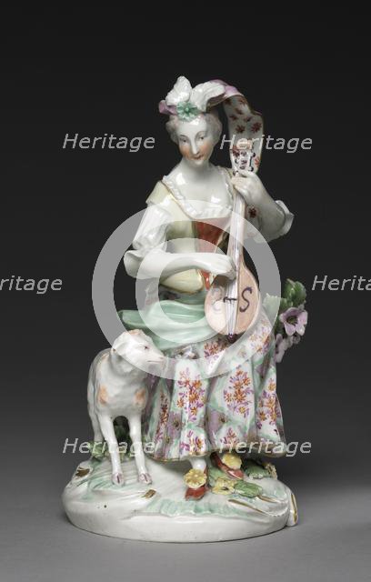 Seated Musicians, c. 1765. Creator: Derby Porcelain Factory (British).