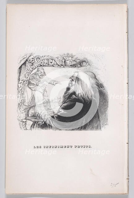 Infinitely Small from The Complete Works of Béranger, 1836.. Creator: Jean Ignace Isidore Gerard.