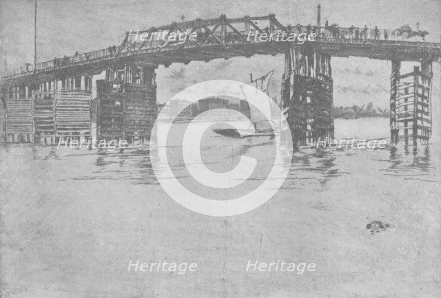 'Old Battersea Bridge', 1879, (1904). Artist: James Abbott McNeill Whistler.