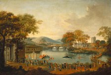 Procession by a Lake, 19th century. Creator: Unknown.
