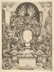 Design for a Cartouche, Plate from Dietterlin's Architecttura, 1598. Creator: Wendel Dietterlin the Elder.