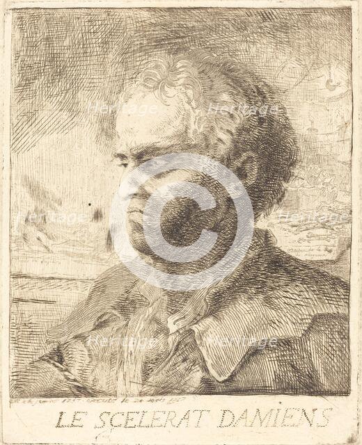 Le scelerat Damiens, 1757. Creator: Gabriel de Saint-Aubin.