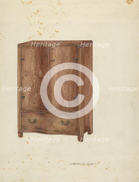 Cupboard, c. 1953. Creator: Edward Jewett.