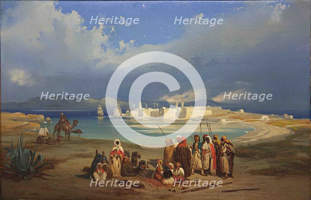 The Isthmus of Suez, ca 1845. Artist: Caffi, Ippolito (1814-1866)