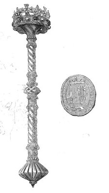 The Chamberlain's sceptre and seal, 1844. Creator: Unknown.