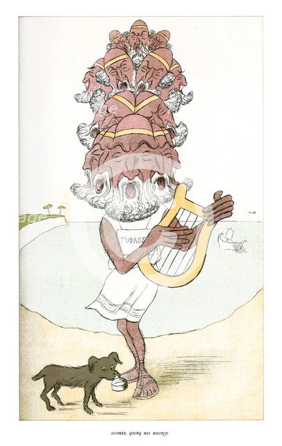 'Homer, Going His Round', 1904.Artist: Max Beerbohm