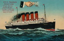 'R.M.S. Mauretania. (Cunard Line)', c1930s. Creator: Unknown.