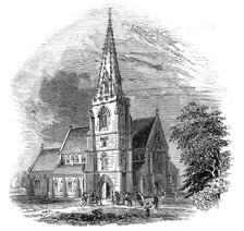 New church at Swindon, on the Great Western Railway, 1845. Creator: Unknown.