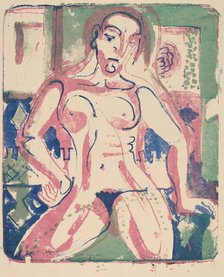 Nude Woman, 1927. Creator: Ernst Kirchner.