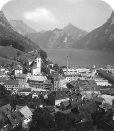 Ebensee and Lake Traun, Salzkammergut, Austria, c1900s.Artist: Wurthle & Sons