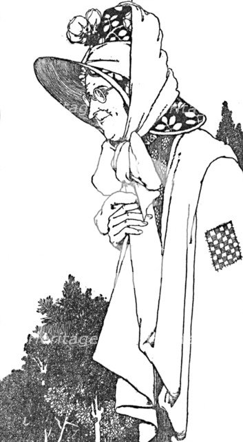 'She Wore a Large Hat, With Most Beautiful Flowers On It', c1930. Artist: W Heath Robinson.