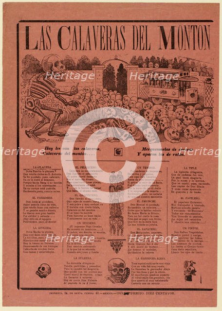 Calavera of the Masses, 1915. Creator: José Guadalupe Posada.