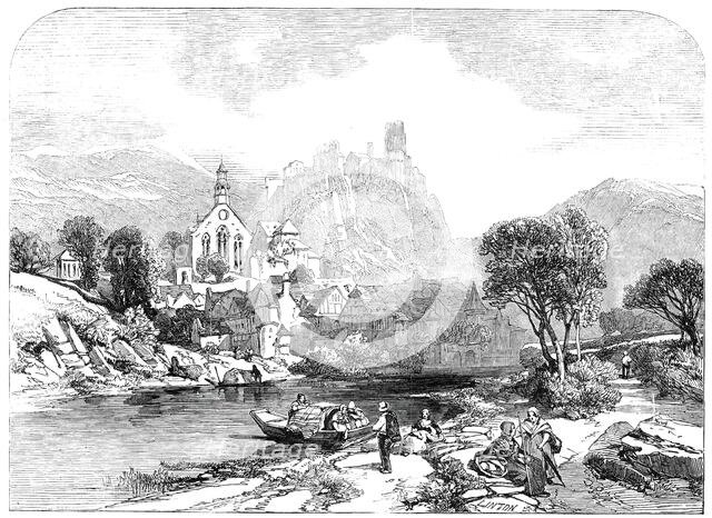 Beilstein on the Moselle - by J.D. Harding - from the new water colour exhibition, 1845. Creator: Unknown.