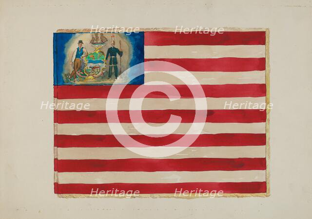 Flag: Mexican War, c. 1936. Creator: Edward Grant.