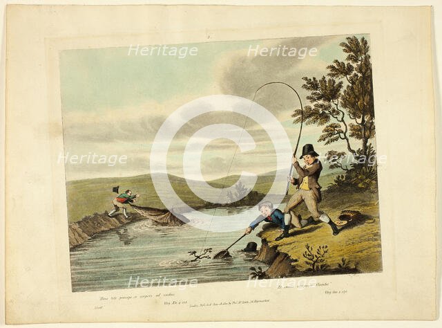 Delights of Fishing, 1823. Creator: Charles Turner.