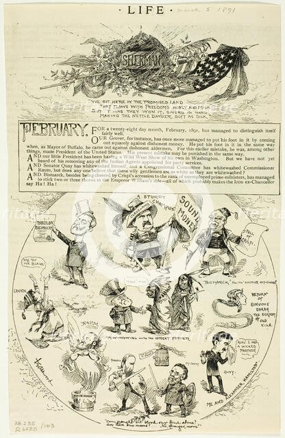 Sherman, published March 5, 1891. Creator: F. G. Atwood.