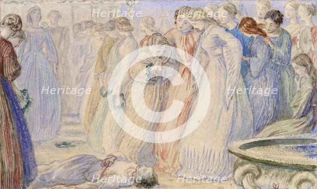 Iphis and Anaxarete, late 19th century. Artist: John Everett Millais.