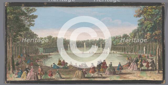 View of the Île Royale in the garden of Versailles, 1700-1799. Creators: Anon, Jacques Rigaud.