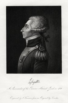 Marquis de Lafayette, French military leader and statesman, 1845. Artist: S Freeman