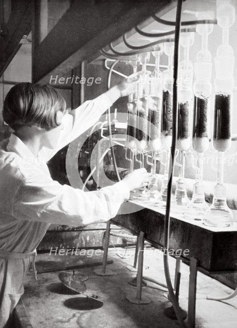 Laboratory research work, Germany, 1936. Artist: Unknown