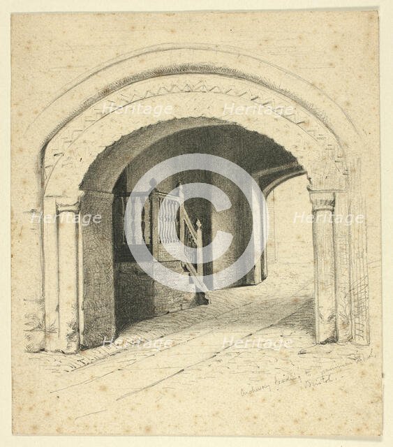 Archway Leading to Grammar School, Bristol, n.d. Creator: Henry Stacy Marks.