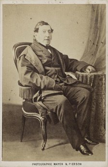 Portrait of the composer Gioachino Antonio Rossini (1792-1868), ca 1860. Creator: Photo studio Mayer & Pierson.