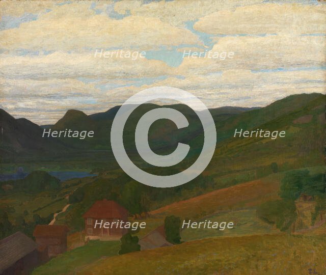 Landscape with an old Farm, 1897. Creator: Thorvald Erichsen.