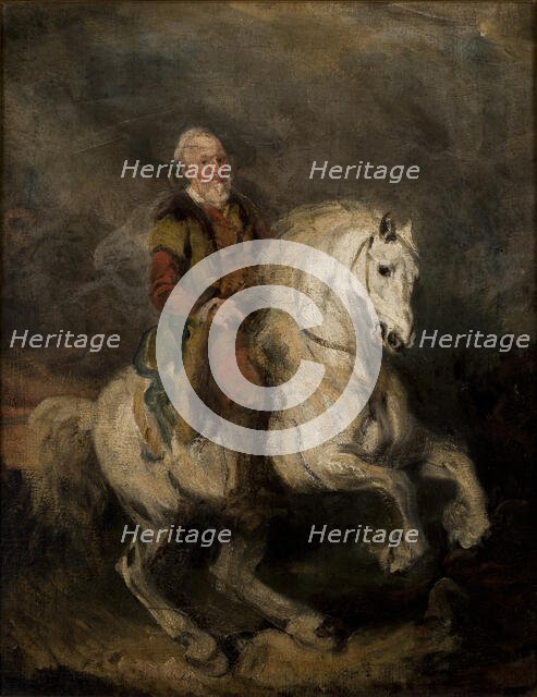 Hetman Stefan Czarniecki on Horseback, c1846. Creator: Piotr Michalowski.