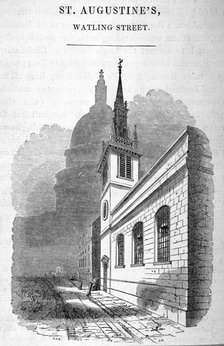 View of St Augstine, Watling Street, City of London, 1850.      Artist: SW