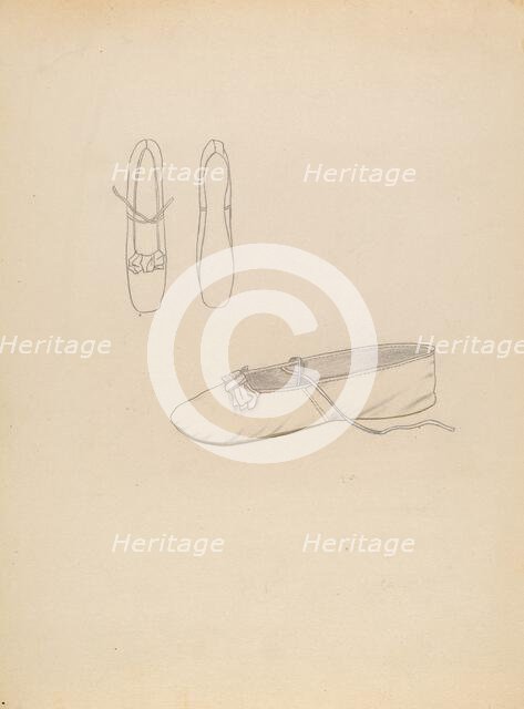 Slipper, c. 1936. Creator: Margaret Concha.