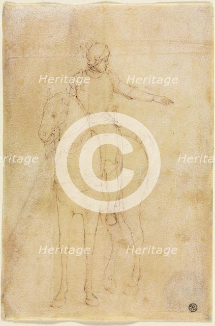 Armored Figure on Horseback, c. 1450. Creator: Vittore Carpaccio (Italian, 1455/65-1525/26), circle of.