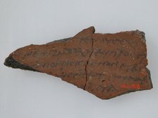 Ostrakon with a Letter to Epiphanius, Coptic, 580-640. Creator: Unknown.