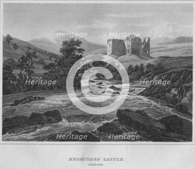 'Hermitage Castle. Liddisdale', 1814. Artist: John Greig.