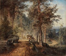 Road in Häme (A Hot Summer Day) , 1860. Creator: Holmberg, Werner (1830-1860).