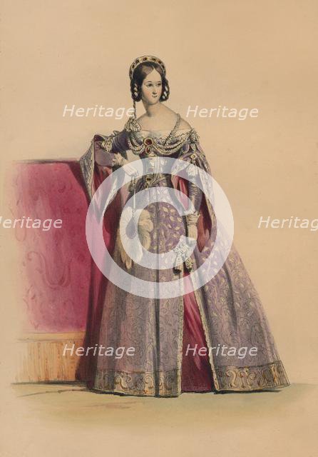 Guest in costume for Queen Victoria's Bal Costumé, May 12 1842, (1843).  Creator: John Richard Coke Smyth.