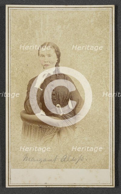 Carte-de-visite portrait of Margaret Alsop, ca. 1865. Creator: Alexander Gardner.