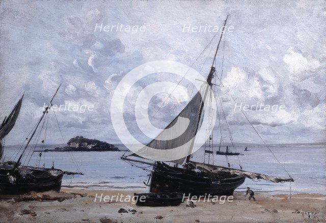 'Beached Boats at St Jean', 1884. Artist: Emmanuel Lansyer