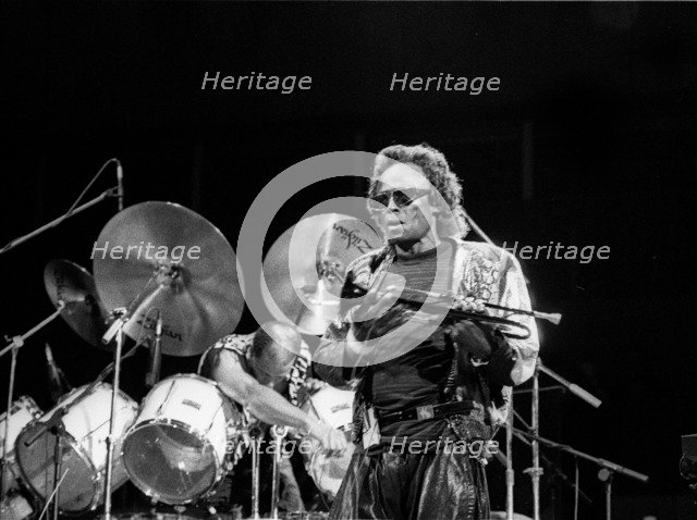 Miles Davies, RFH London, 1989.  Artist: Brian O'Connor.