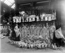 Butcher's display for the Armour Company at Smithfield Market, London.  Artist: Bedford Lemere and Company