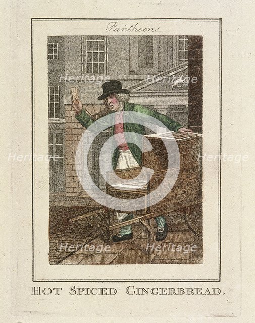 'Hot Spiced Gingerbread', Cries of London, 1804. Artist: Anon