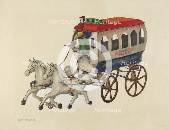 Toy Bus, c. 1939. Creator: Owen Middleton.