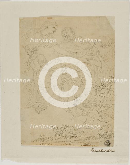 Sketches of Figures, Landscape, n.d. Creator: Unknown.